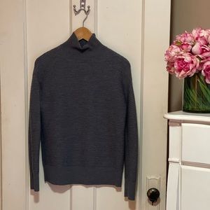 Theory Mock Neck Ribbed Sweater